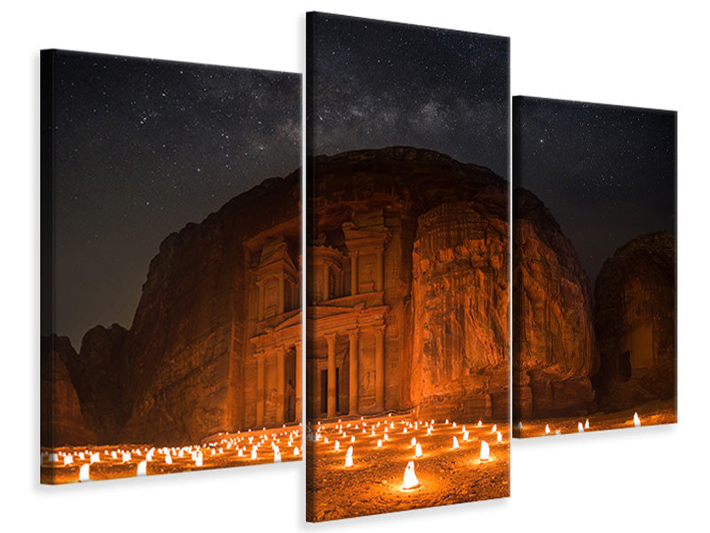 modern-3-piece-canvas-print-petra-by-night