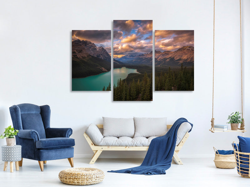 modern-3-piece-canvas-print-peyto-lake-at-dusk