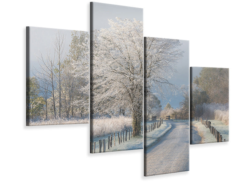 modern-4-piece-canvas-print-a-frosty-morning