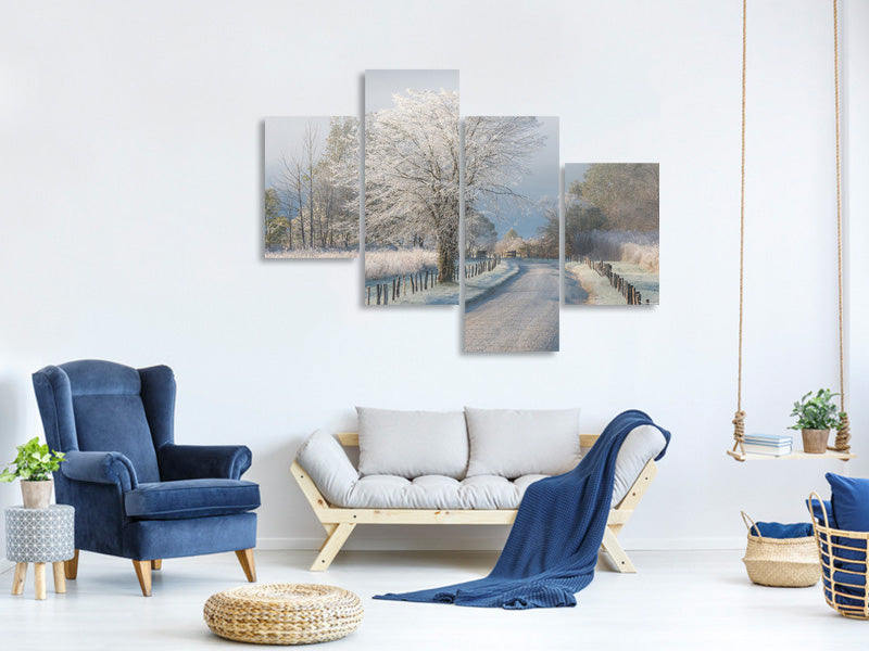 modern-4-piece-canvas-print-a-frosty-morning