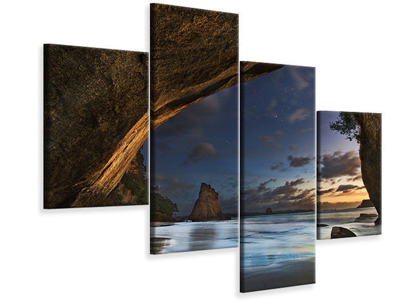 modern-4-piece-canvas-print-cathedral-cove