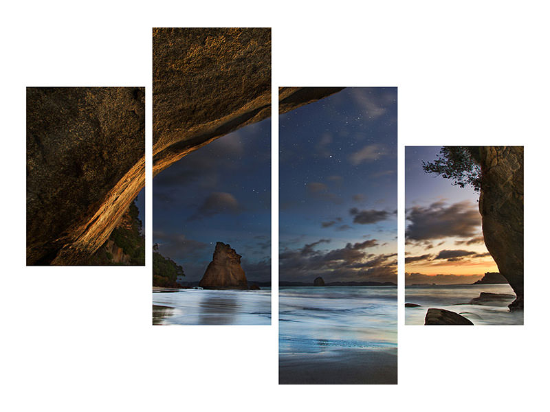 modern-4-piece-canvas-print-cathedral-cove