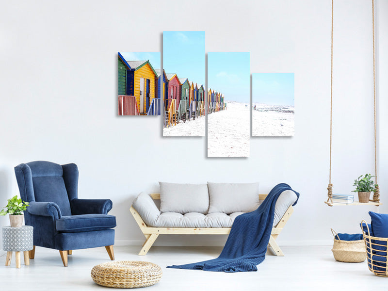 modern-4-piece-canvas-print-colorful-beach-houses