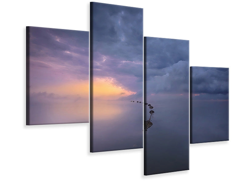 modern-4-piece-canvas-print-colorful-sunrise