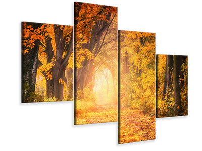 modern-4-piece-canvas-print-colors-magnificent-forest