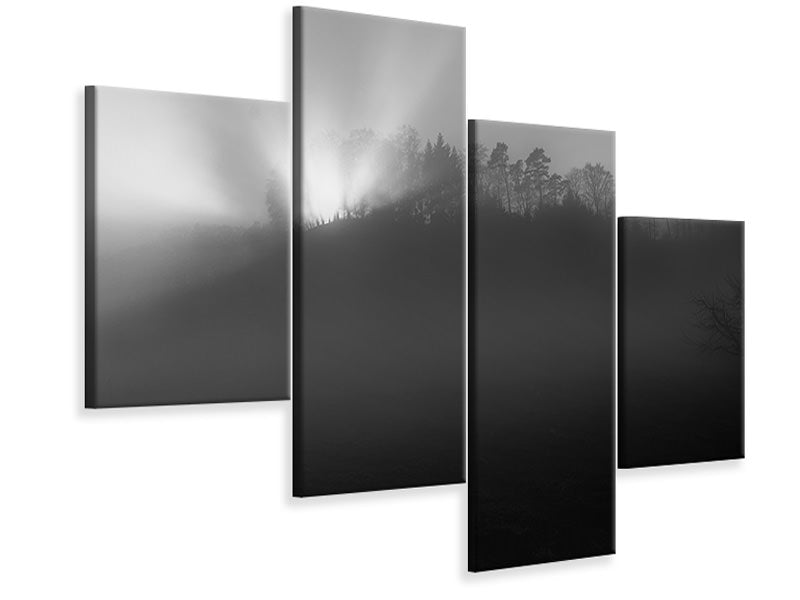 modern-4-piece-canvas-print-foggy-and-sunny-weather