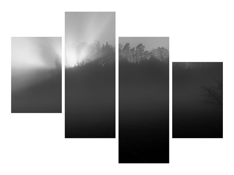 modern-4-piece-canvas-print-foggy-and-sunny-weather