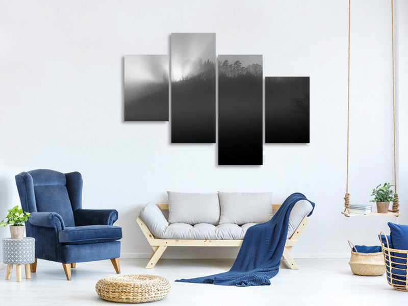 modern-4-piece-canvas-print-foggy-and-sunny-weather