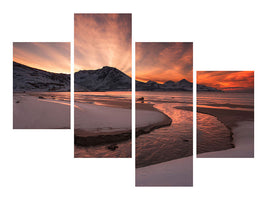 modern-4-piece-canvas-print-golden-sunset