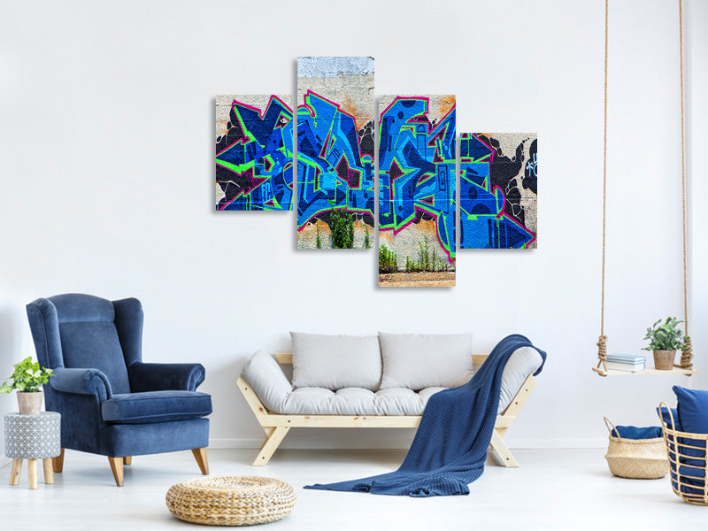 modern-4-piece-canvas-print-graffiti-nyc