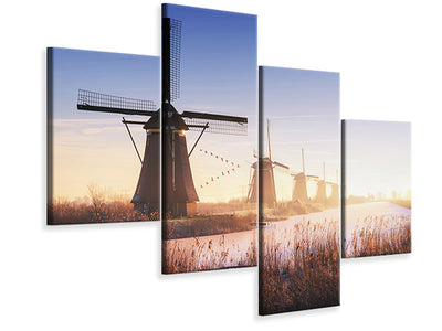 modern-4-piece-canvas-print-kinderdijk-iv