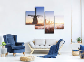 modern-4-piece-canvas-print-kinderdijk-iv