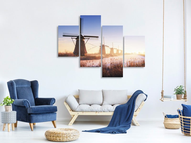 modern-4-piece-canvas-print-kinderdijk-iv