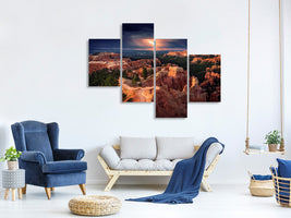 modern-4-piece-canvas-print-lightning-over-bryce-canyon