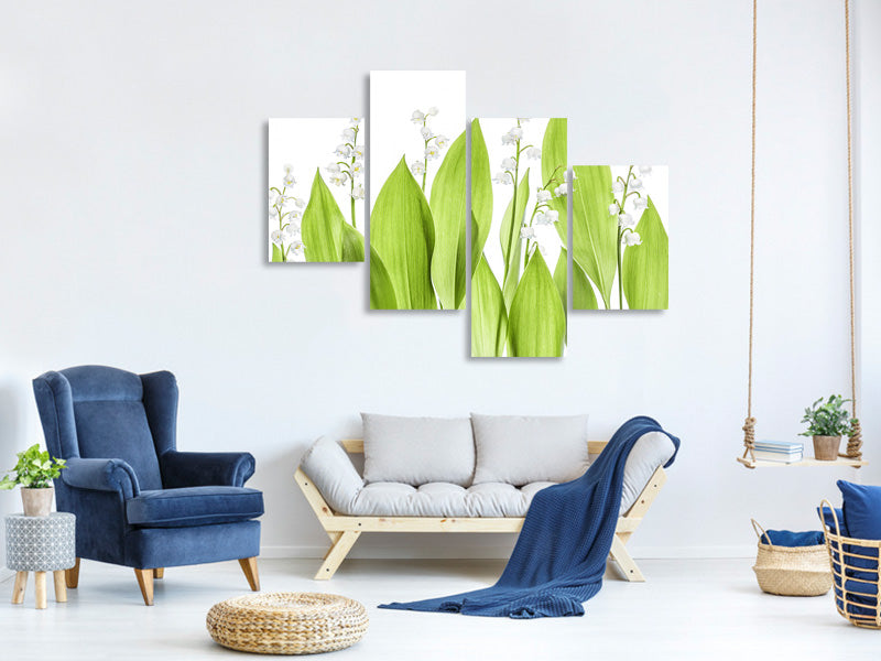 modern-4-piece-canvas-print-lily-of-the-valley