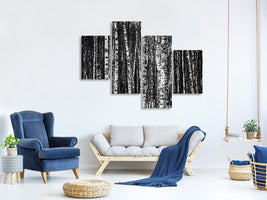 modern-4-piece-canvas-print-many-birches-xl