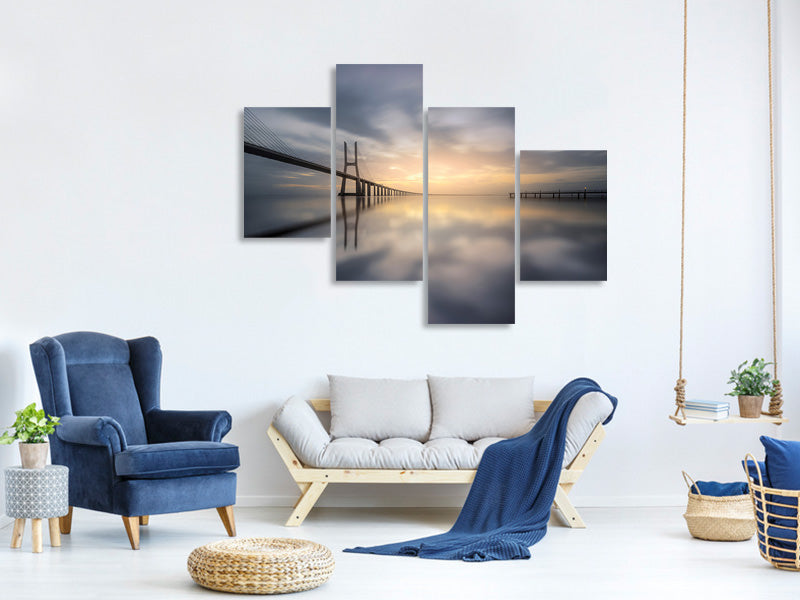 modern-4-piece-canvas-print-mirroring