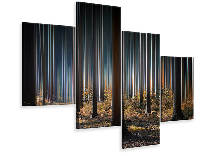 modern-4-piece-canvas-print-mystic-wood