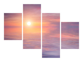modern-4-piece-canvas-print-sunset-by-the-lake