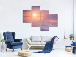 modern-4-piece-canvas-print-sunset-by-the-lake