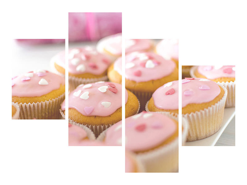 modern-4-piece-canvas-print-sweet-cupcake