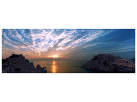 panoramic-3-piece-canvas-print-moody-sunset-at-the-sea
