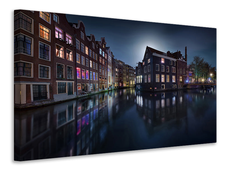 5-piece-canvas-print-moonlight-over-amsterdam