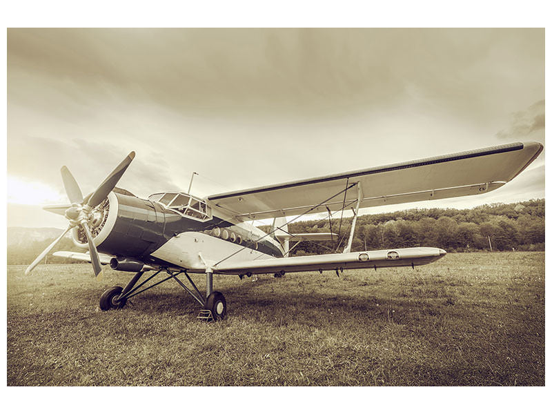 modern-4-piece-canvas-print-nostalgic-aircraft-in-retro-style
