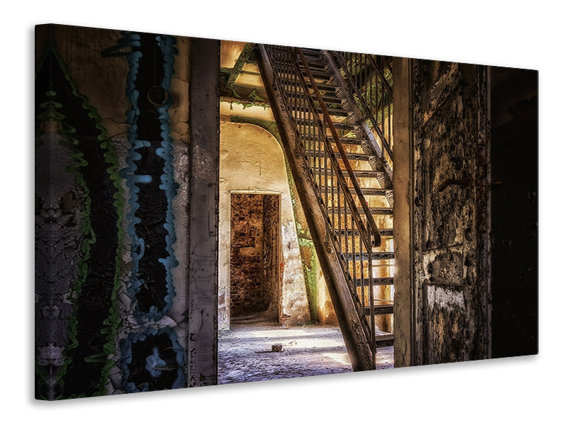 3-piece-canvas-print-old-stairs