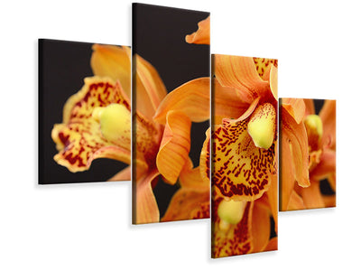 modern-3-piece-canvas-print-orchids-with-orange-flowers