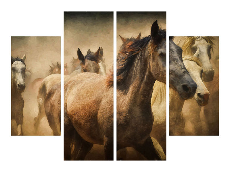 5-piece-canvas-print-painting-wild-horses