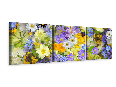 panoramic-3-piece-canvas-print-fresh-spring-flowers