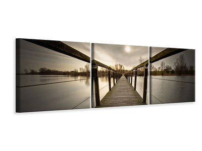 panoramic-3-piece-canvas-print-the-wooden-bridge