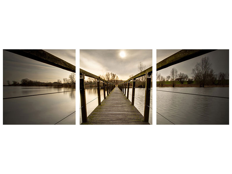 panoramic-3-piece-canvas-print-the-wooden-bridge