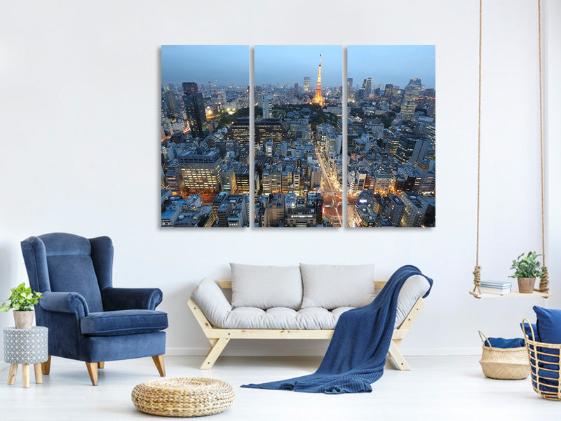 panoramic-canvas-print-paris-in-the-evening