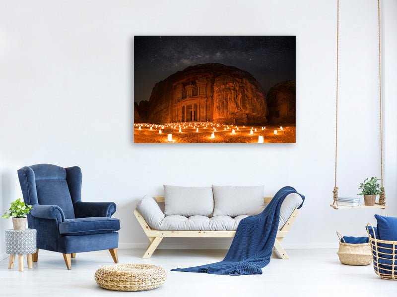 3-piece-canvas-print-petra-by-night