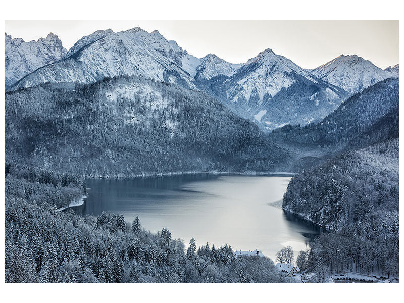 5-piece-canvas-print-photo-wallaper-mountains-in-monochrome