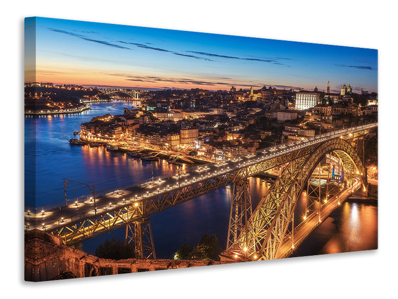 5-piece-canvas-print-portugal-porto-blue-hour