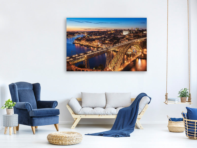 5-piece-canvas-print-portugal-porto-blue-hour