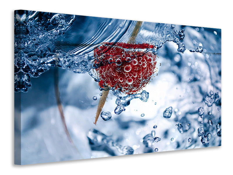 3-piece-canvas-print-raspberry-in-the-water