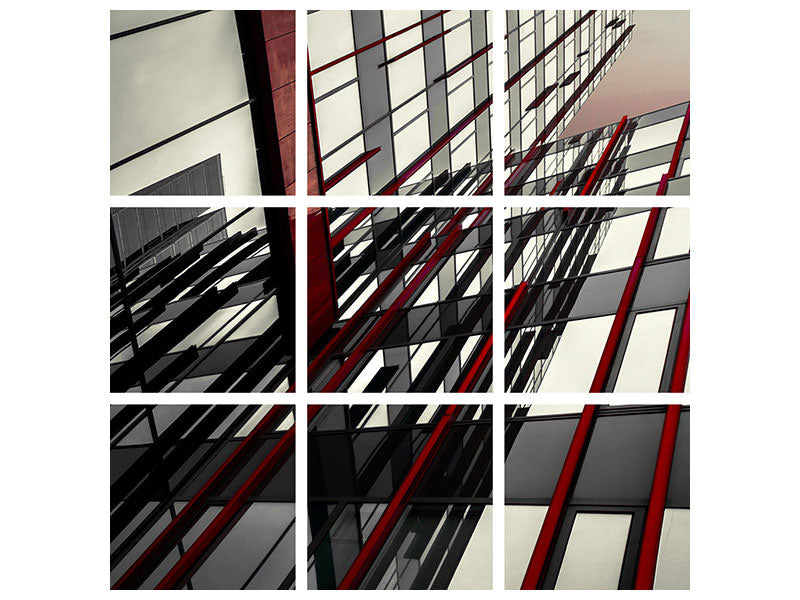 4-piece-canvas-print-red-lines