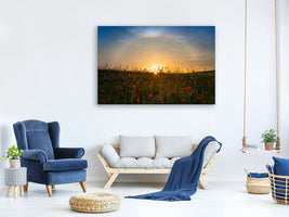 modern-4-piece-canvas-print-red-poppies-and-sunrise
