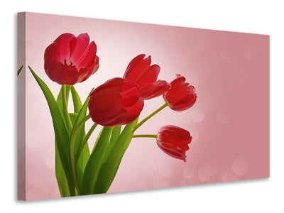 4-piece-canvas-print-red-tulips-bouquet