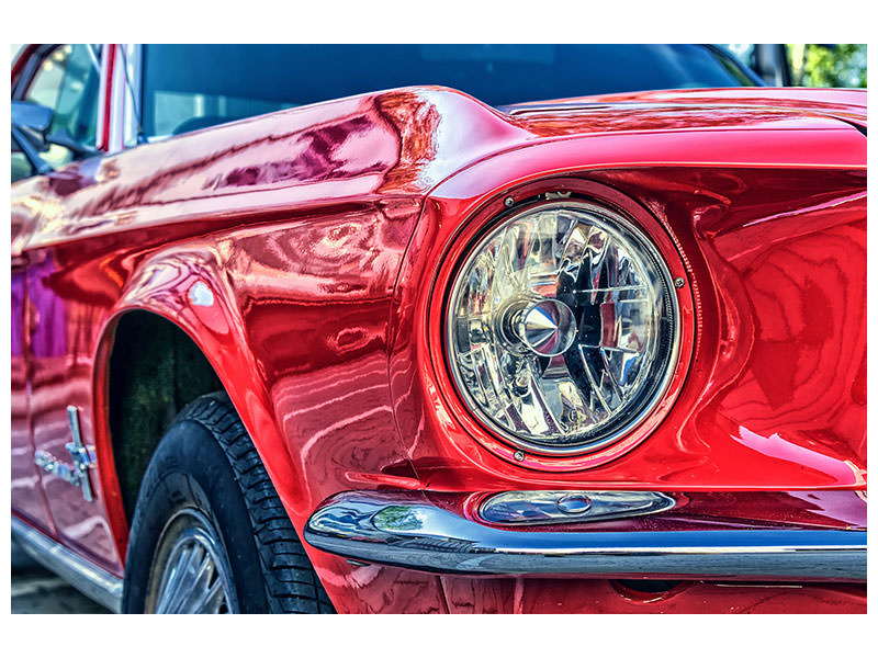 panoramic-canvas-print-red-vintage-car