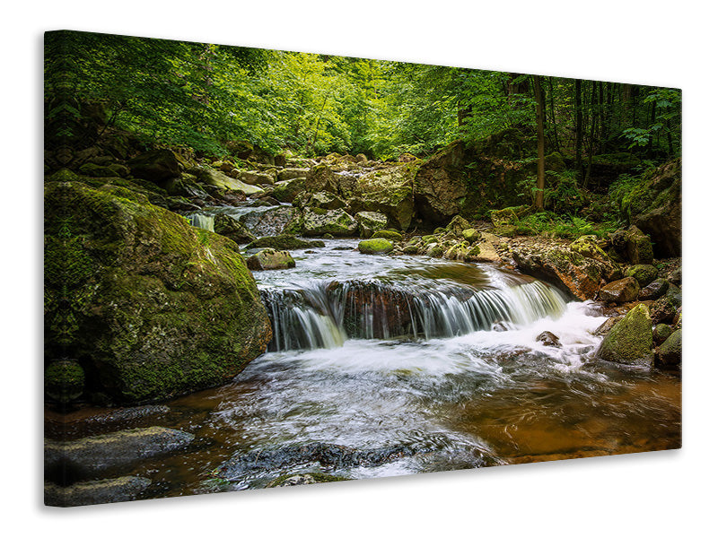 panoramic-3-piece-canvas-print-relaxation-at-the-waterfall-ii