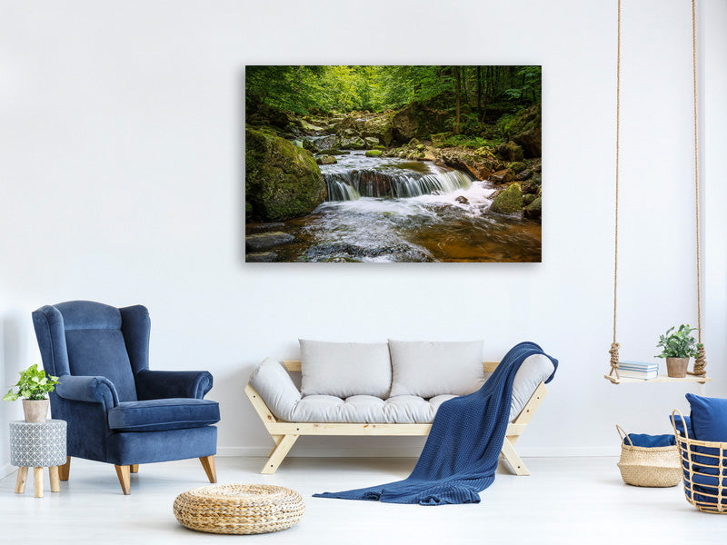 3-piece-canvas-print-relaxation-at-the-waterfall-ii