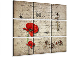 4-piece-canvas-print-retro-document