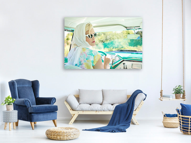 4-piece-canvas-print-retro-lady
