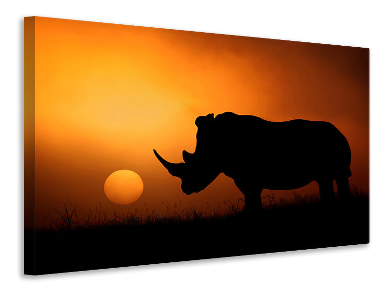 5-piece-canvas-print-rhino-sunrise