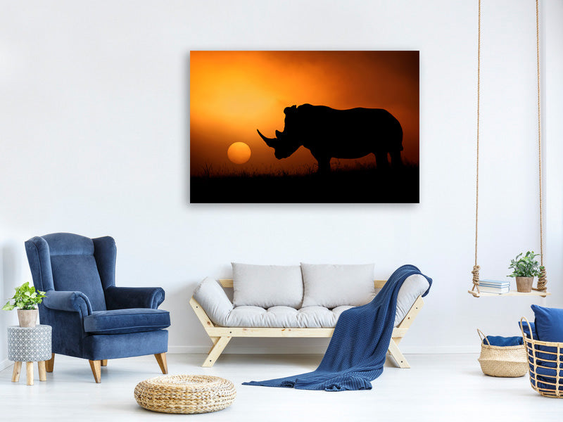 3-piece-canvas-print-rhino-sunrise